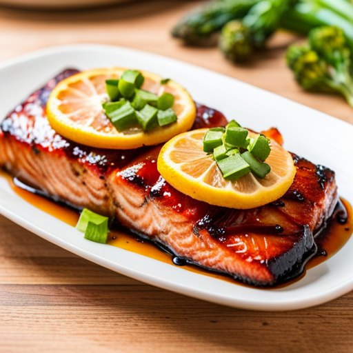 Air Fryer Salmon with Maple Soy Glaze 