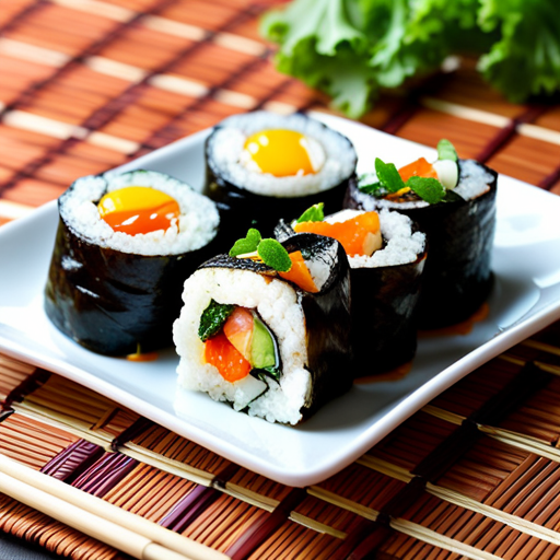 Veggie Kimbap (Korean Seaweed Rice Rolls) Recipe