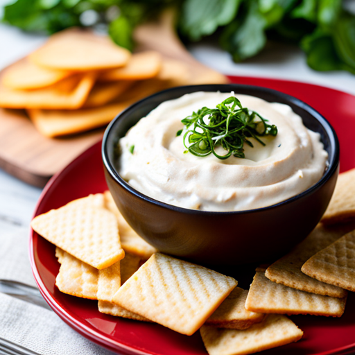 Maple Thyme Goat Cheese Dip on a chef's table.