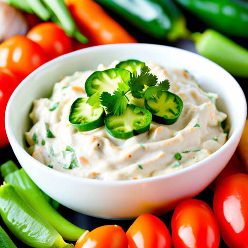 No Hassle Veggie Dip on a chef's table.