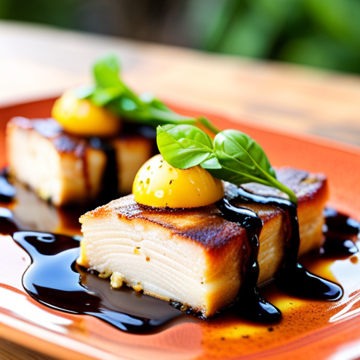 Pork Belly Panisse on a chef's table.